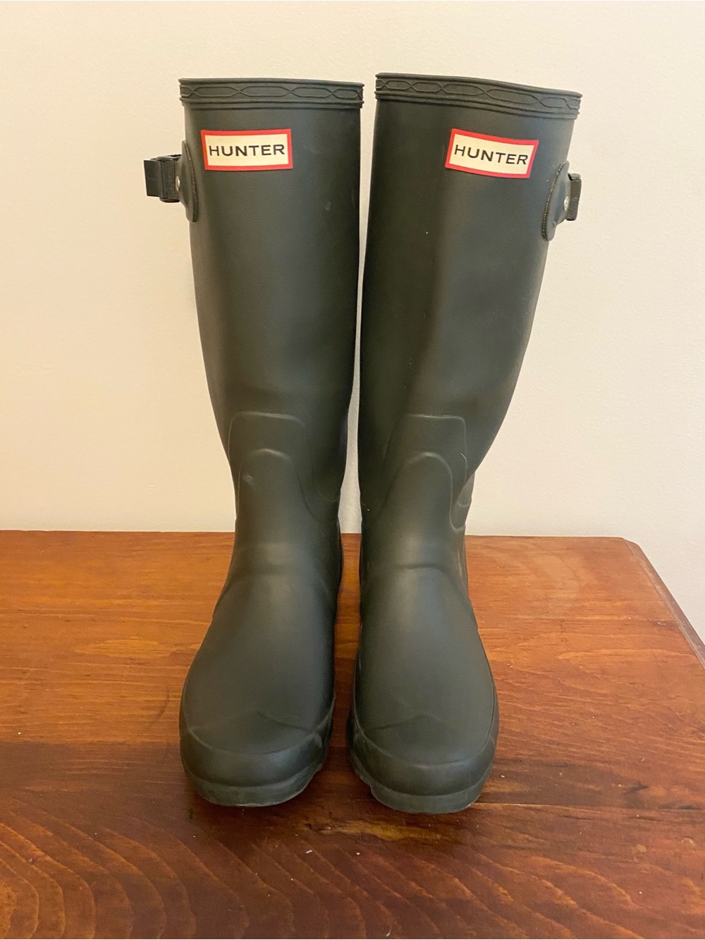 Classic Green Hunter Huntress Tall Rain Boot With Faux Fleece Liner